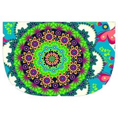 Mandala Flowers, Abstract, Butterflies, Floral, Pattern Make Up Case (Large) from ArtsNow.com Side Right