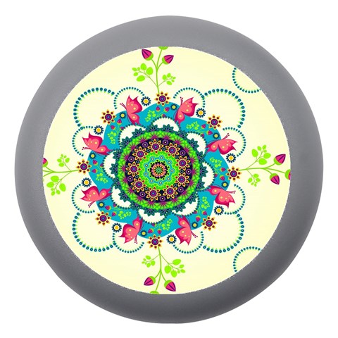 Mandala Flowers, Abstract, Butterflies, Floral, Pattern Dento Box with Mirror from ArtsNow.com Front