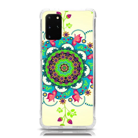 Mandala Flowers, Abstract, Butterflies, Floral, Pattern Samsung Galaxy S20 Plus 6.7 Inch TPU UV Case from ArtsNow.com Front