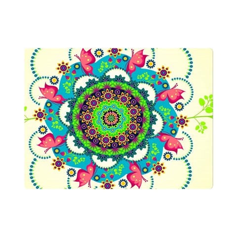 Mandala Flowers, Abstract, Butterflies, Floral, Pattern Premium Plush Fleece Blanket (Mini) from ArtsNow.com 35 x27  Blanket Front