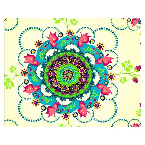 Mandala Flowers, Abstract, Butterflies, Floral, Pattern Premium Plush Fleece Blanket (Medium) from ArtsNow.com 60 x50  Blanket Front