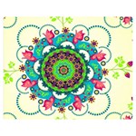 Mandala Flowers, Abstract, Butterflies, Floral, Pattern Premium Plush Fleece Blanket (Medium)