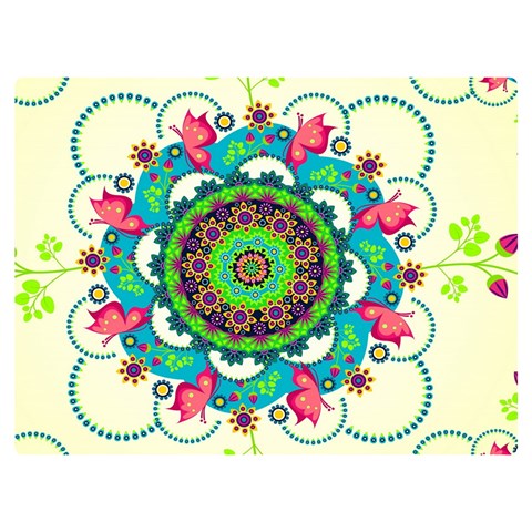 Mandala Flowers, Abstract, Butterflies, Floral, Pattern Two Sides Premium Plush Fleece Blanket (Baby Size) from ArtsNow.com 40 x30  Blanket Front