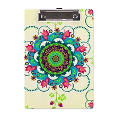 Mandala Flowers, Abstract, Butterflies, Floral, Pattern A5 Acrylic Clipboard from ArtsNow.com Front