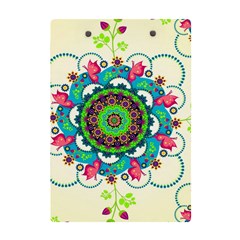 Mandala Flowers, Abstract, Butterflies, Floral, Pattern A5 Acrylic Clipboard from ArtsNow.com Back