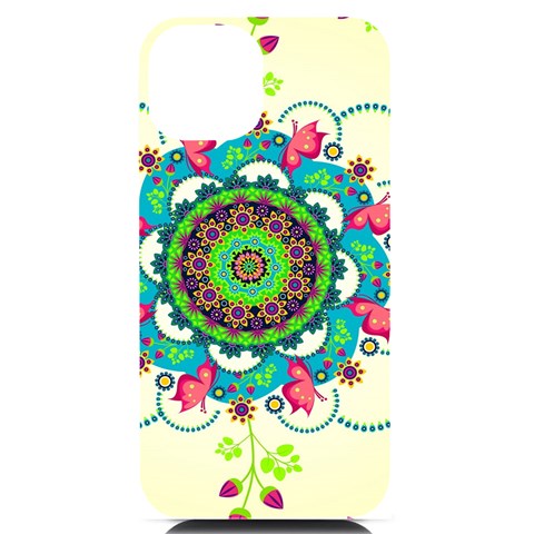 Mandala Flowers, Abstract, Butterflies, Floral, Pattern iPhone 14 Black UV Print Case from ArtsNow.com Front