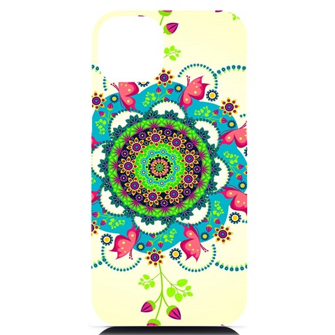 Mandala Flowers, Abstract, Butterflies, Floral, Pattern iPhone 14 Plus Black UV Print Case from ArtsNow.com Front