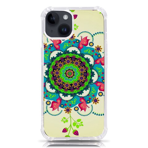 Mandala Flowers, Abstract, Butterflies, Floral, Pattern iPhone 14 TPU UV Print Case from ArtsNow.com Front