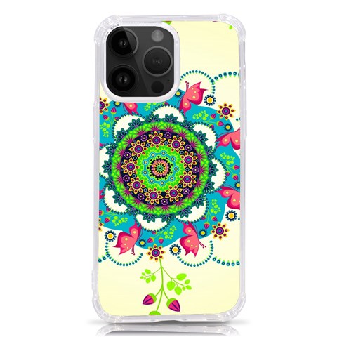 Mandala Flowers, Abstract, Butterflies, Floral, Pattern iPhone 14 Pro Max TPU UV Print Case from ArtsNow.com Front