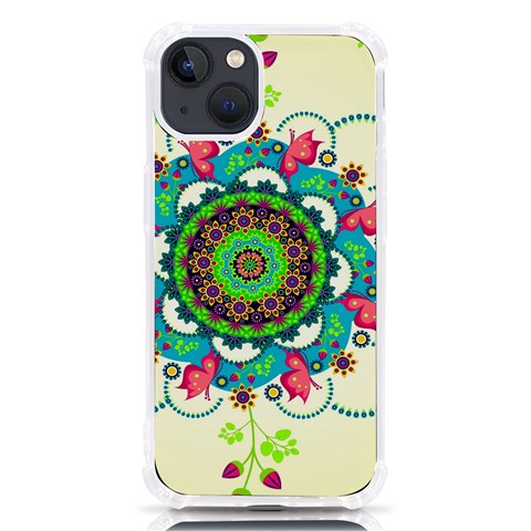 Mandala Flowers, Abstract, Butterflies, Floral, Pattern iPhone 13 TPU UV Print Case from ArtsNow.com Front