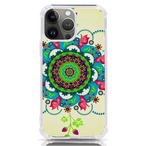 Mandala Flowers, Abstract, Butterflies, Floral, Pattern iPhone 13 Pro Max TPU UV Print Case from ArtsNow.com Front