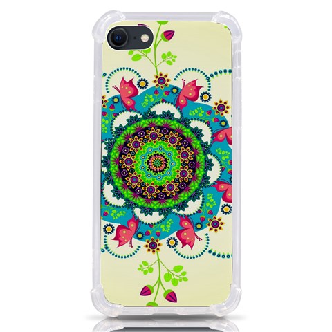 Mandala Flowers, Abstract, Butterflies, Floral, Pattern iPhone SE from ArtsNow.com Front