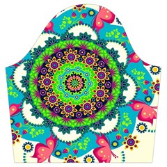 Mandala Flowers, Abstract, Butterflies, Floral, Pattern Trumpet Sleeve Cropped Top from ArtsNow.com Sleeve Right