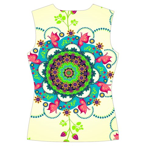 Mandala Flowers, Abstract, Butterflies, Floral, Pattern Women s Cut Out Long Sleeve T Back