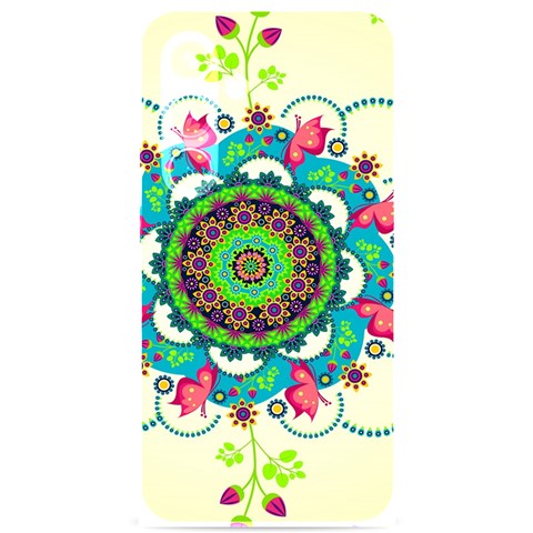 Mandala Flowers, Abstract, Butterflies, Floral, Pattern Samsung Galaxy S24 6.2 Inch Black TPU UV Case from ArtsNow.com Front