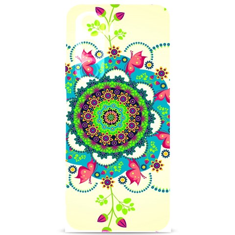 Mandala Flowers, Abstract, Butterflies, Floral, Pattern Samsung Galaxy S24 Plus 6.7 Inch Black TPU UV Case from ArtsNow.com Front