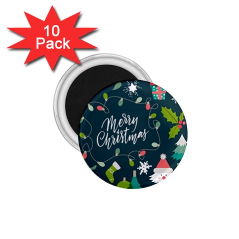 Merry Christmas, Happy New Year, Christmas Seamless Texture 1.75  Magnets (10 pack)  from ArtsNow.com Front