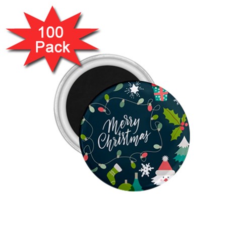 Merry Christmas, Happy New Year, Christmas Seamless Texture 1.75  Magnets (100 pack)  from ArtsNow.com Front