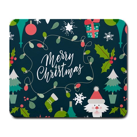 Merry Christmas, Happy New Year, Christmas Seamless Texture Large Mousepad from ArtsNow.com Front