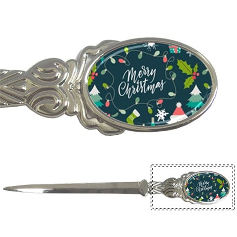 Merry Christmas, Happy New Year, Christmas Seamless Texture Letter Opener from ArtsNow.com Front