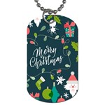 Merry Christmas, Happy New Year, Christmas Seamless Texture Dog Tag (One Side)