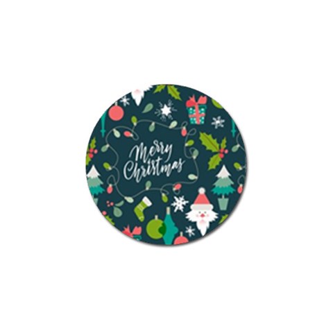 Merry Christmas, Happy New Year, Christmas Seamless Texture Golf Ball Marker from ArtsNow.com Front