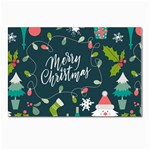 Merry Christmas, Happy New Year, Christmas Seamless Texture Postcard 4 x 6  (Pkg of 10)