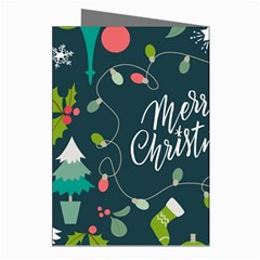 Merry Christmas, Happy New Year, Christmas Seamless Texture Greeting Cards (Pkg of 8) from ArtsNow.com Right