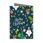 Merry Christmas, Happy New Year, Christmas Seamless Texture Mini Greeting Cards (Pkg of 8)