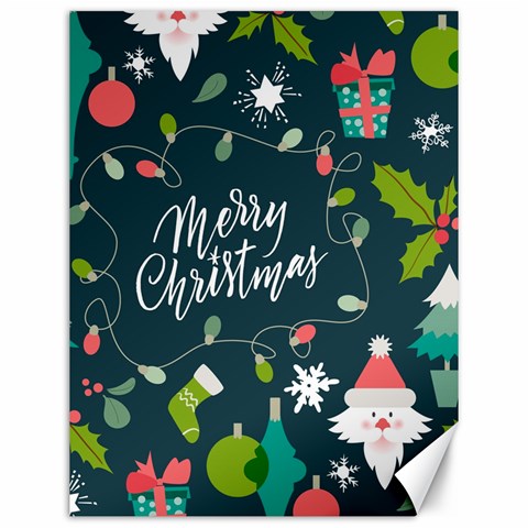 Merry Christmas, Happy New Year, Christmas Seamless Texture Canvas 12  x 16  from ArtsNow.com 11.86 x15.41  Canvas - 1