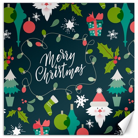 Merry Christmas, Happy New Year, Christmas Seamless Texture Canvas 16  x 16  from ArtsNow.com 15.2 x15.41  Canvas - 1