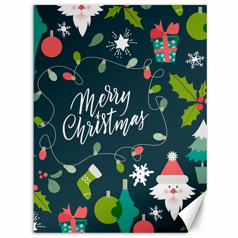 Merry Christmas, Happy New Year, Christmas Seamless Texture Canvas 36  x 48  from ArtsNow.com 35.26 x46.15  Canvas - 1