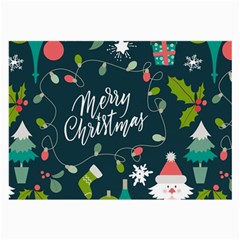 Merry Christmas, Happy New Year, Christmas Seamless Texture Large Glasses Cloth (2 Sides) from ArtsNow.com Front