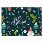 Merry Christmas, Happy New Year, Christmas Seamless Texture Large Glasses Cloth (2 Sides)