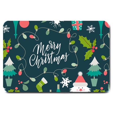 Merry Christmas, Happy New Year, Christmas Seamless Texture Large Doormat from ArtsNow.com 30 x20  Door Mat