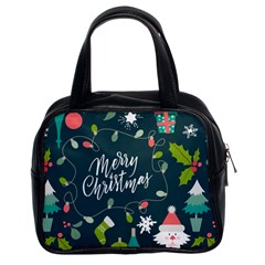 Merry Christmas, Happy New Year, Christmas Seamless Texture Classic Handbag (Two Sides) from ArtsNow.com Front