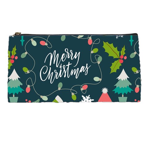 Merry Christmas, Happy New Year, Christmas Seamless Texture Pencil Case from ArtsNow.com Front