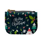 Merry Christmas, Happy New Year, Christmas Seamless Texture Mini Coin Purse