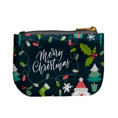 Merry Christmas, Happy New Year, Christmas Seamless Texture Mini Coin Purse from ArtsNow.com Back