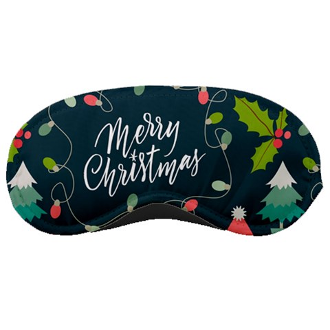 Merry Christmas, Happy New Year, Christmas Seamless Texture Sleep Mask from ArtsNow.com Front