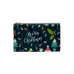 Merry Christmas, Happy New Year, Christmas Seamless Texture Cosmetic Bag (Small)