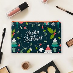 Merry Christmas, Happy New Year, Christmas Seamless Texture Cosmetic Bag (Medium) from ArtsNow.com Back