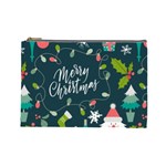 Merry Christmas, Happy New Year, Christmas Seamless Texture Cosmetic Bag (Large)