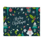 Merry Christmas, Happy New Year, Christmas Seamless Texture Cosmetic Bag (XL)