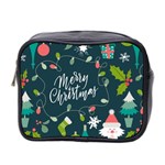 Merry Christmas, Happy New Year, Christmas Seamless Texture Mini Toiletries Bag (Two Sides)