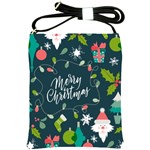 Merry Christmas, Happy New Year, Christmas Seamless Texture Shoulder Sling Bag