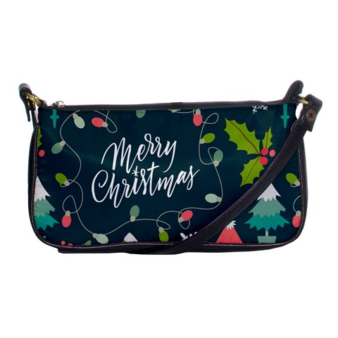 Merry Christmas, Happy New Year, Christmas Seamless Texture Shoulder Clutch Bag from ArtsNow.com Front