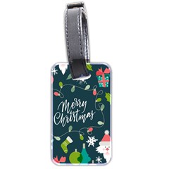 Merry Christmas, Happy New Year, Christmas Seamless Texture Luggage Tag (two sides) from ArtsNow.com Back