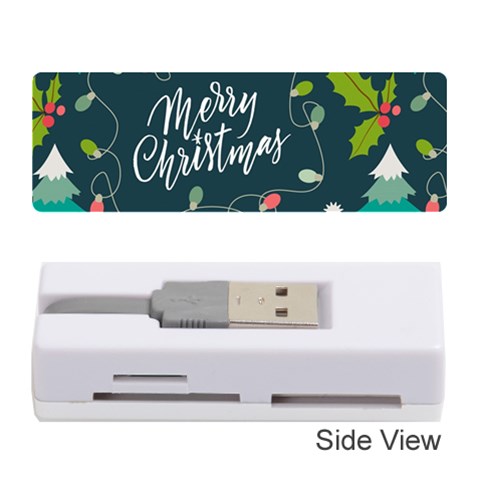 Merry Christmas, Happy New Year, Christmas Seamless Texture Memory Card Reader (Stick) from ArtsNow.com Front