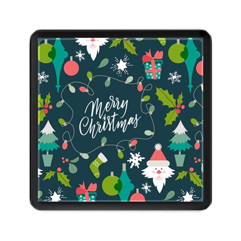 Merry Christmas, Happy New Year, Christmas Seamless Texture Memory Card Reader (Square) from ArtsNow.com Front